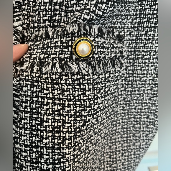 Nanette Lepore Frayed Tweed Jacket - Size L - Picture 5 of 9